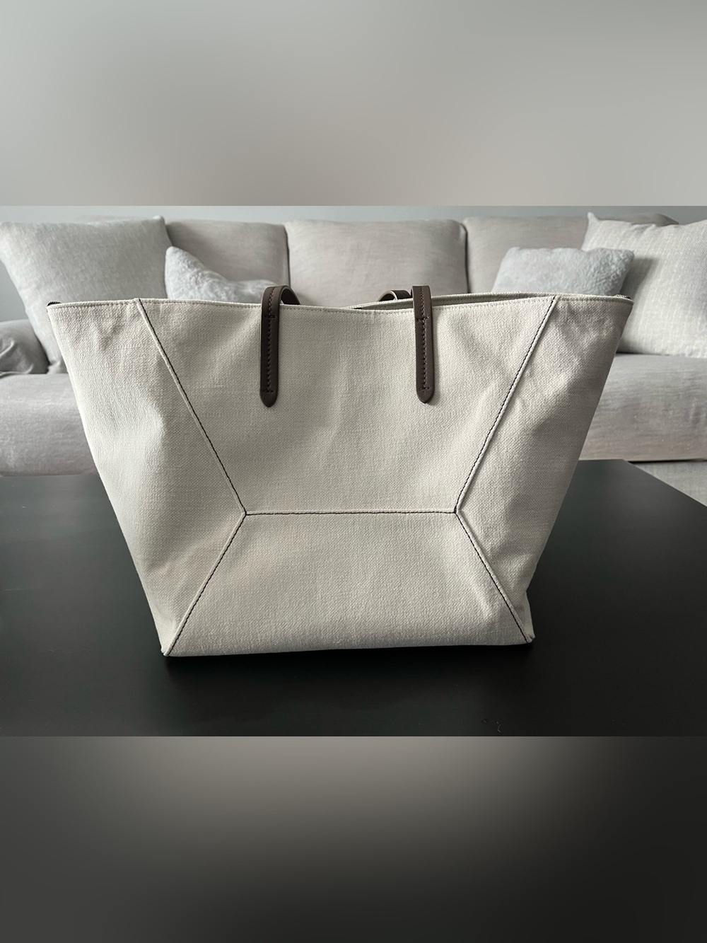 Brunello Cucinelli Canvas Shopping Tote - Picture 4 of 14